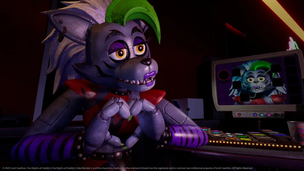 five nights at freddy's black screen workaround Roxanne Wolf heart