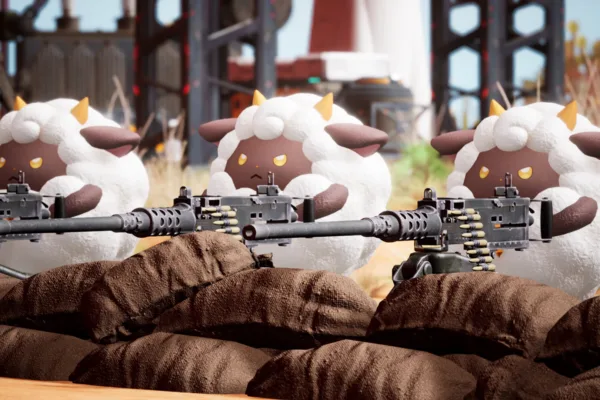 palworld pc requirements sheep with machine guns