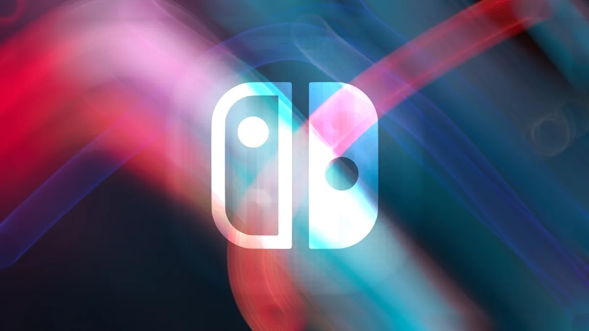 Render of the Nintendo Switch logo.