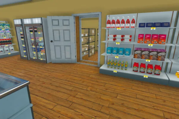 Supermarket Simulator storage update new door