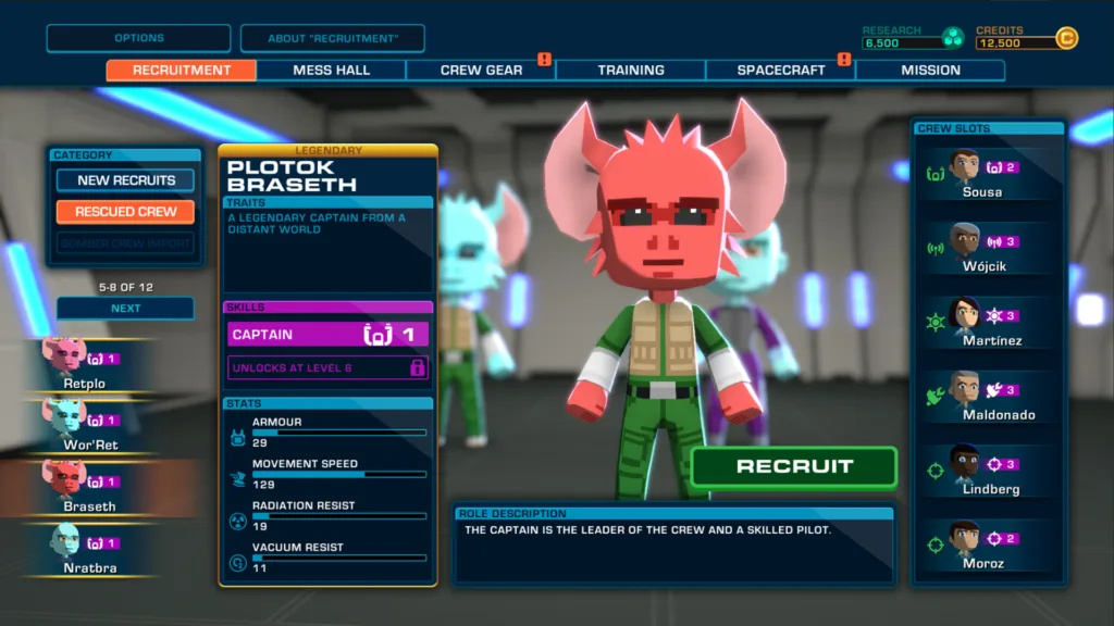 space crew legendary edition free game steam crew customisation screen