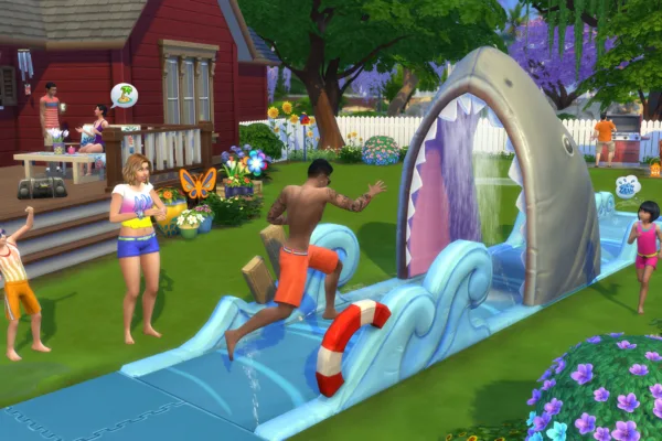 the sims 4 backyard stuff water slide