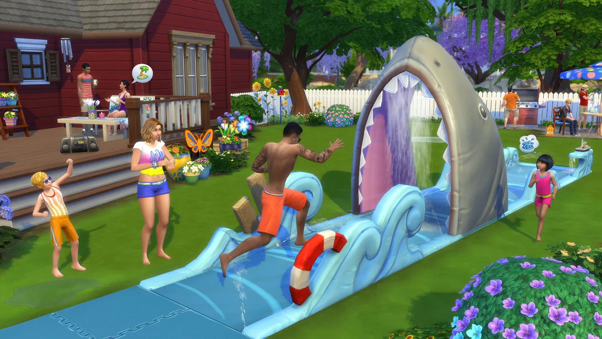 the sims 4 backyard stuff water slide