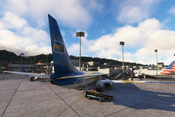 Screenshot of Microsoft Flight Simulator.