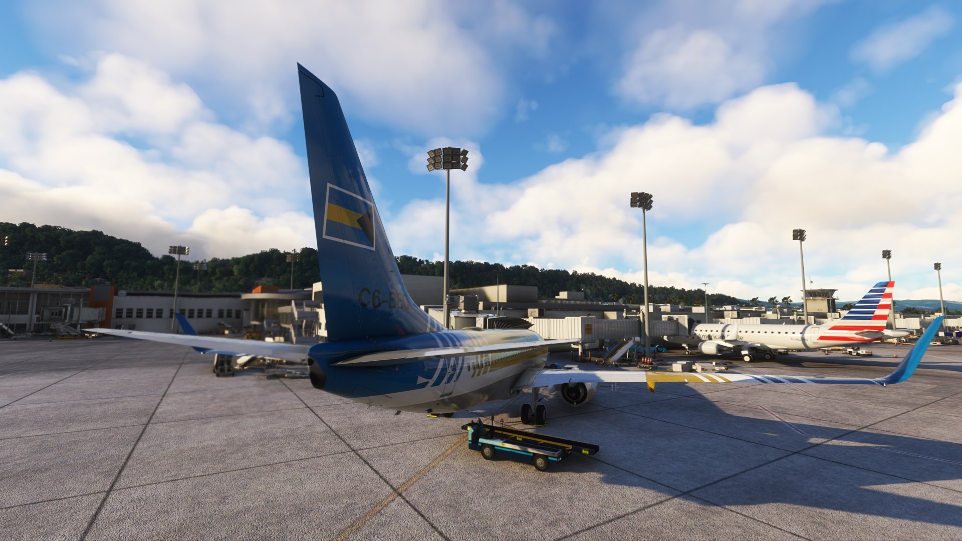 Screenshot of Microsoft Flight Simulator.