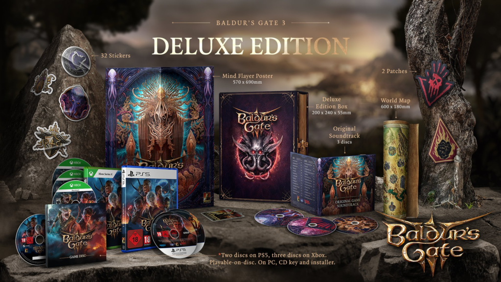 baldur's gate 3 physical deluxe edition shipping delay and contents