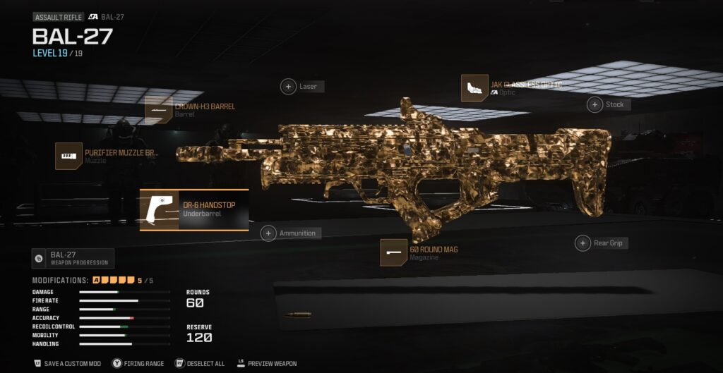 mw3 bal-27 loadout gunsmith