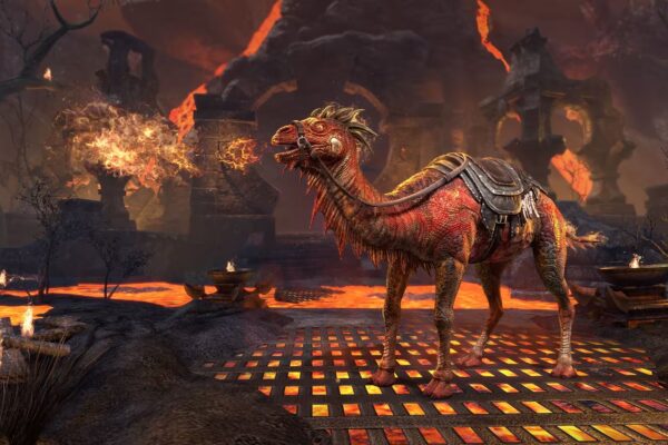 elder scrolls online claim free Pyrodraconic Camel-Lizard mount