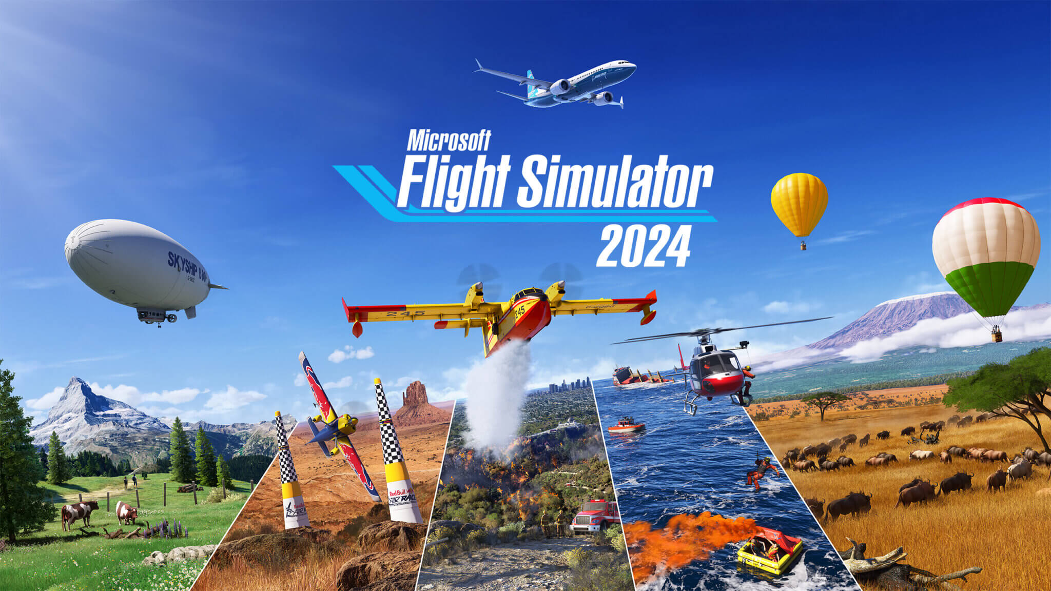 Promo shot of Microsoft Flight Simulator 2024.