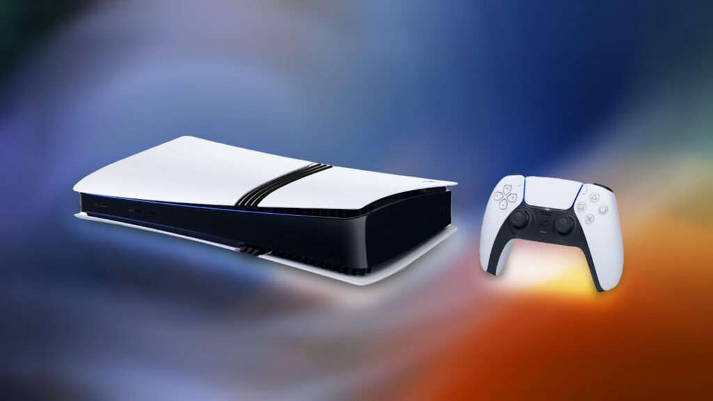 Horizontal shot of the PS5 Pro. 