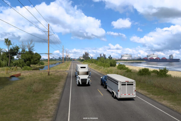 WIP screenshot of Louisiana in American Truck Simulator.