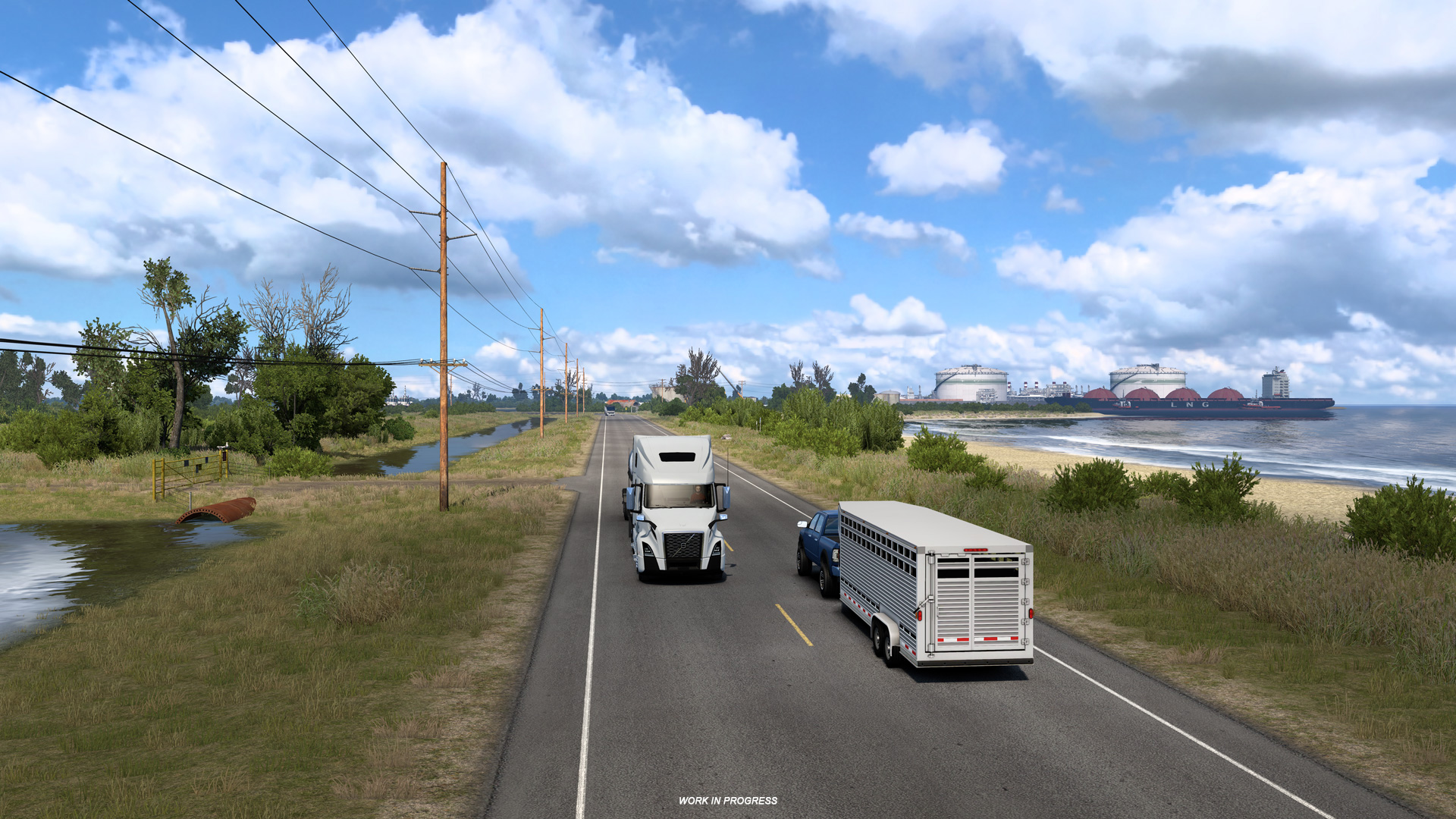 WIP screenshot of Louisiana in American Truck Simulator.