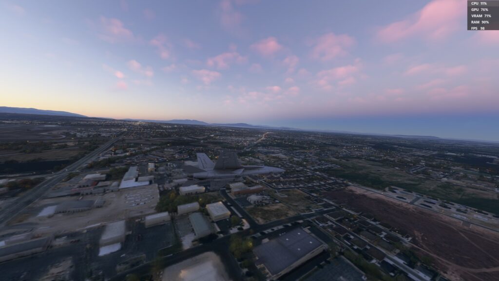 Alpha test of Microsoft Flight Simulator 2024 on PC.