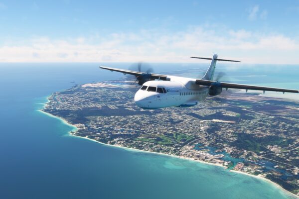 ATR 42 in Microsoft Flight Simulator on PC.