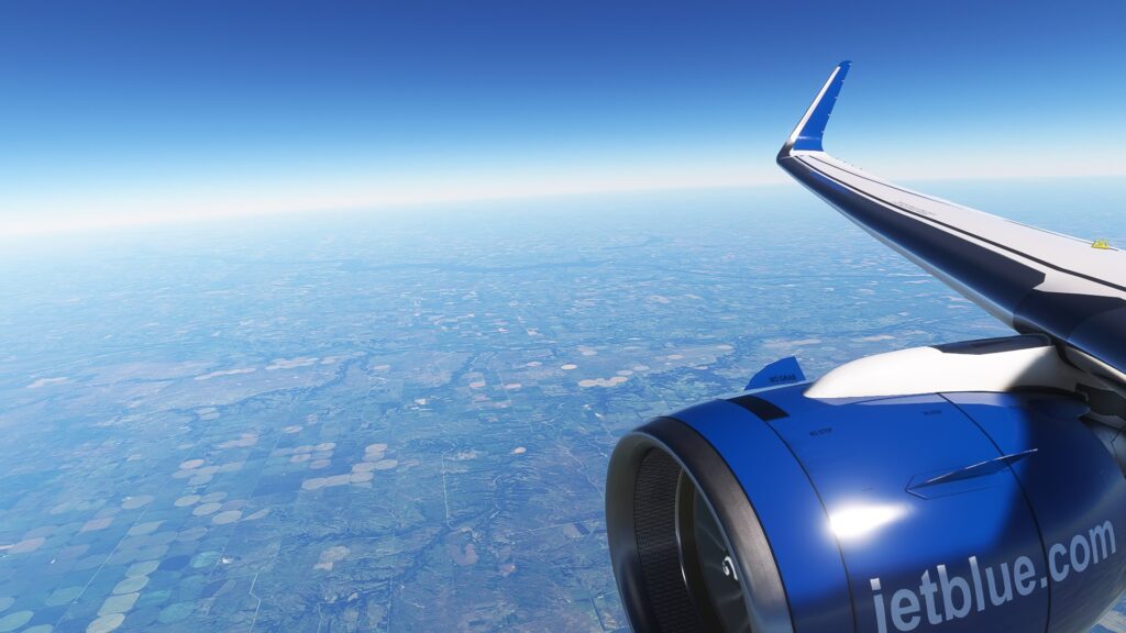 Airbus A320neo in Microsoft Flight Simulator.