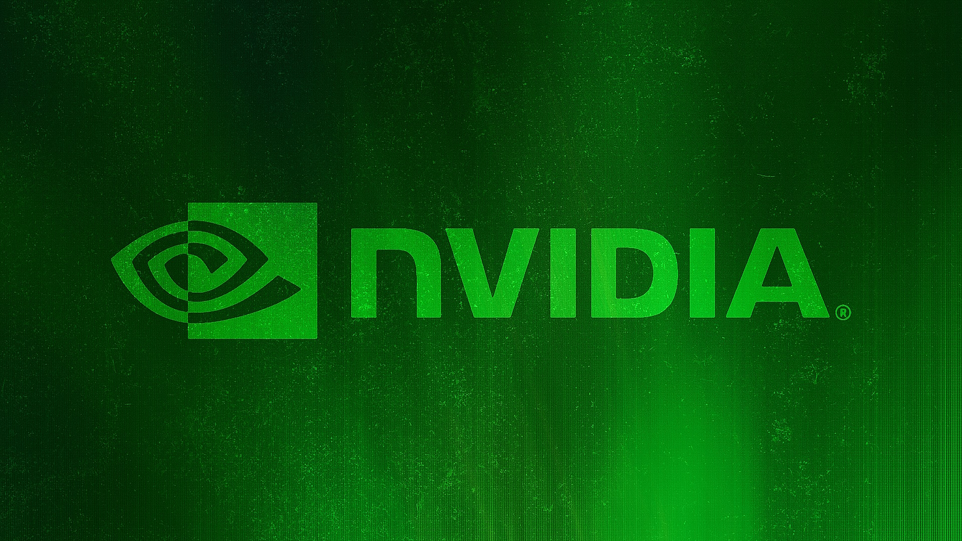 Nvidia logo behind a green background