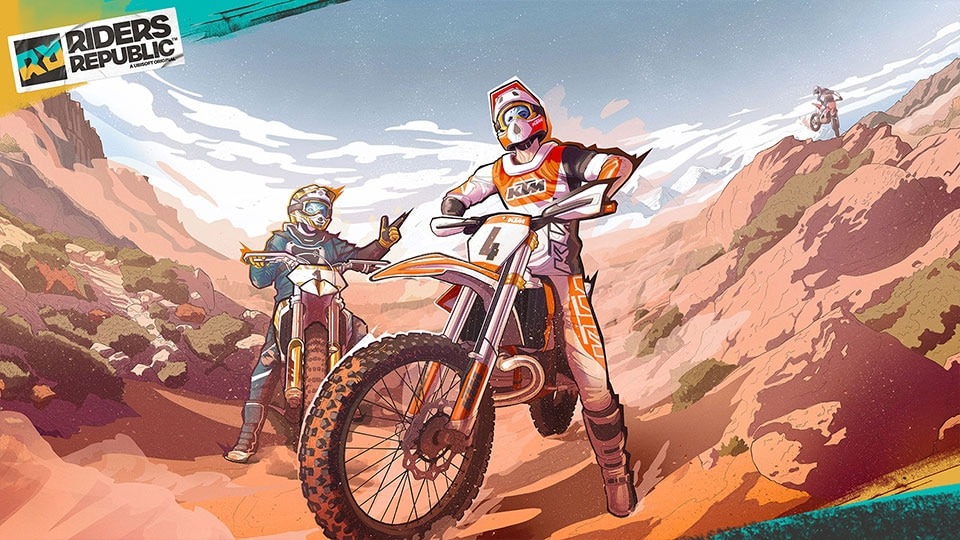 Official splash art for Riders Republic Dirt Bikes. 