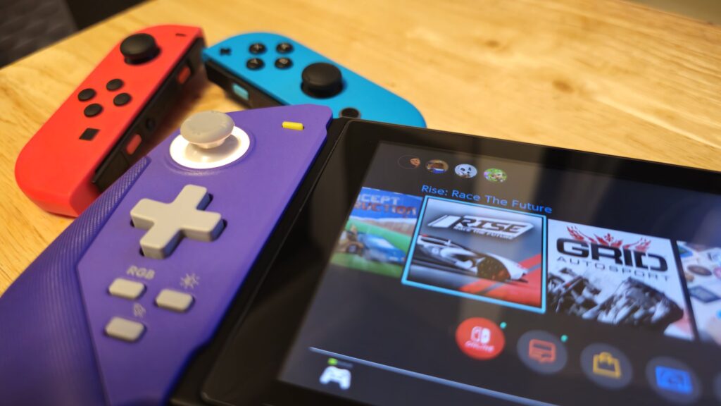 Nintendo Switch Joy-Con with the Super Deck.