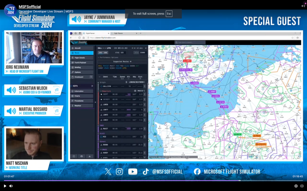 Working Title Flight Planner notes for Microsoft Flight Simulator 2024 as of December 2024.