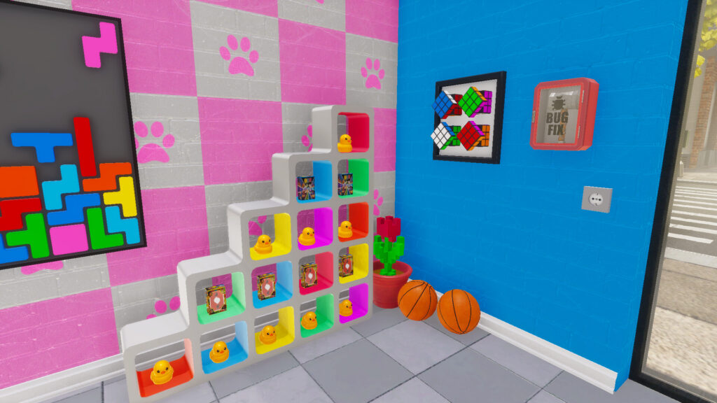 toy shop simulator interview decorations and colours