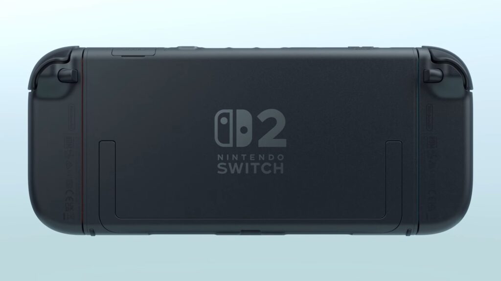 Rear view of the Nintendo Switch 2. 