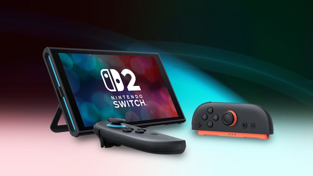 Nintendo Switch 2 in tabletop mode launch sales figures.