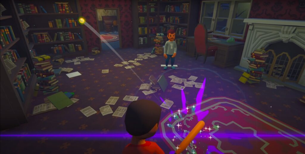 indoor baseball gameplay