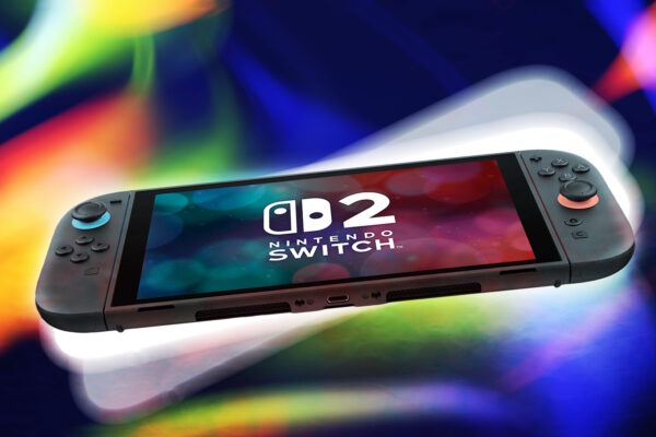 Render of the Nintendo Switch 2 in handheld mode.