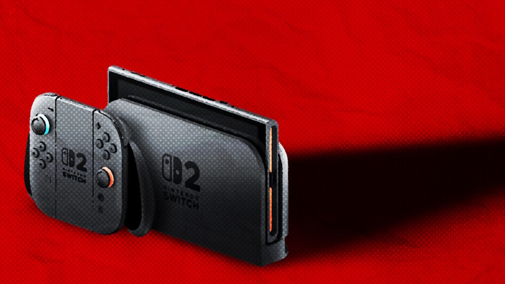 Nintendo Switch 2 in its dock.
