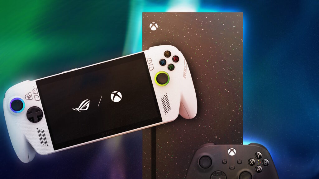 Render of both the Xbox Series X and ROG Xbox Ally.
