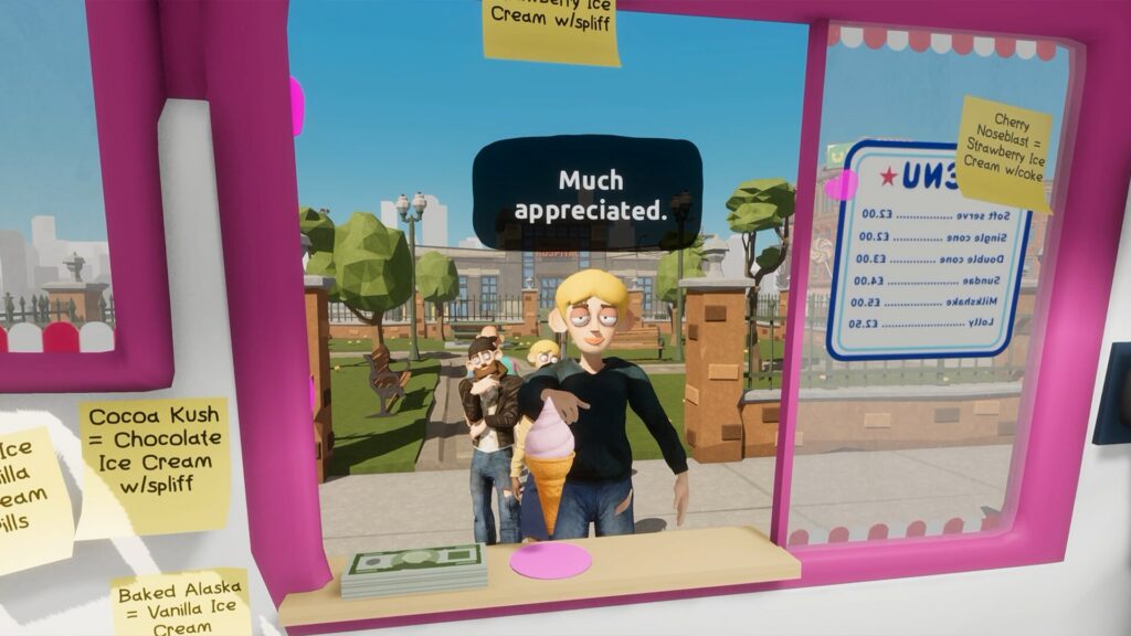 mr trippy selling from ice cream truck